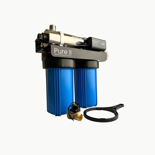 Waiora Pure II Whole House UV Water Filter - 2 Stage + UV, 33W, Flow-Activated, 30 LPM NZ by Filtration Station NZ