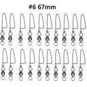 #6 20PCS Ball Bearing Fishing Swivels Snap Coastlock Fishing Line Connector by salelink.co.nz