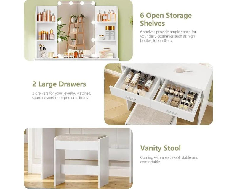 Dressing Table With Mirror by The Shopsite