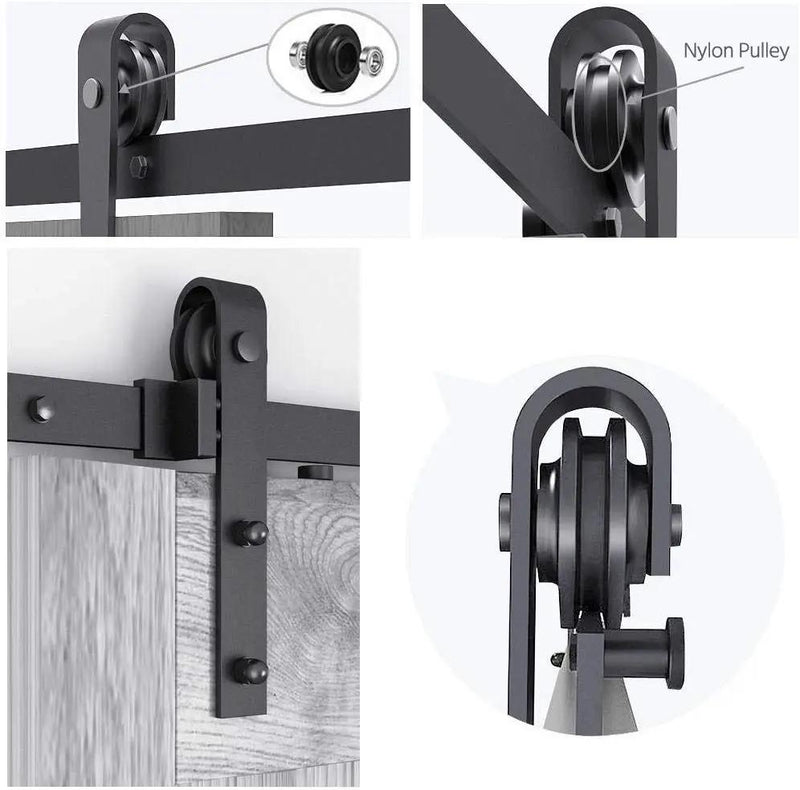 2M Sliding Barn Door Hardware Kit by salelink.co.nz