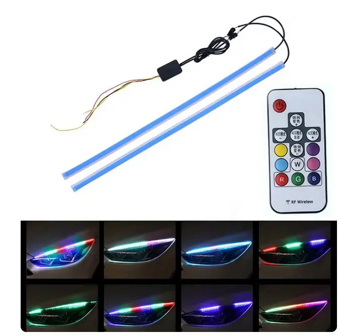 Car Soft Tube Guide Flexible LED Strip Daytime Running Light by salelink.co.nz