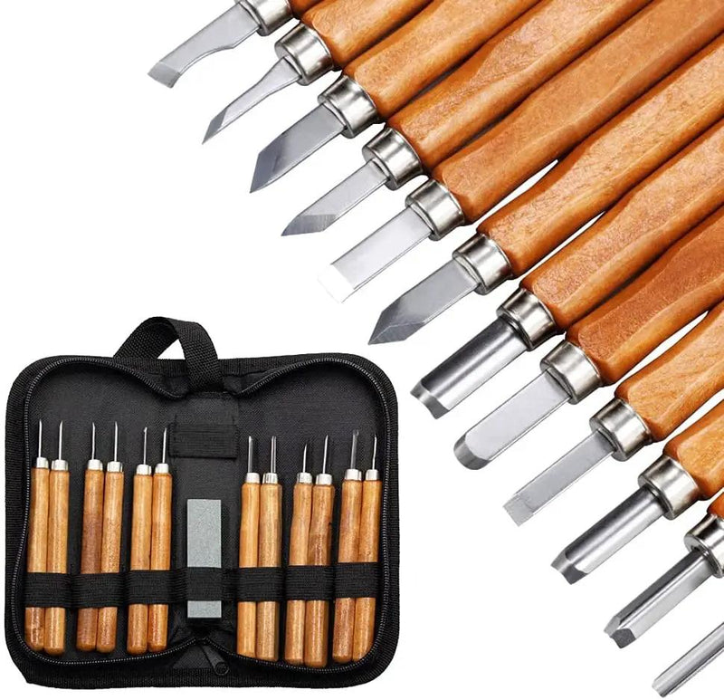 12PCS Wood Carving Tools Set by salelink.co.nz