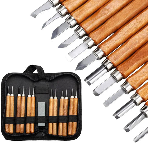 12PCS Wood Carving Tools Set by salelink.co.nz