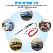 Auto Car Electrical Circuit Voltage Tester 5-90V Red by salelink.co.nz