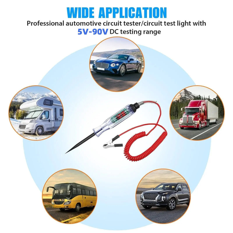 Auto Car Electrical Circuit Voltage Tester 5-90V Red by salelink.co.nz