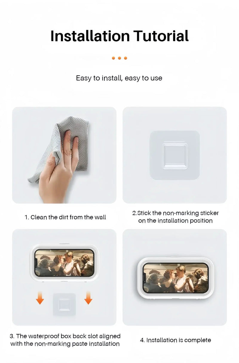 Shower Phone Holder Waterproof by salelink.co.nz