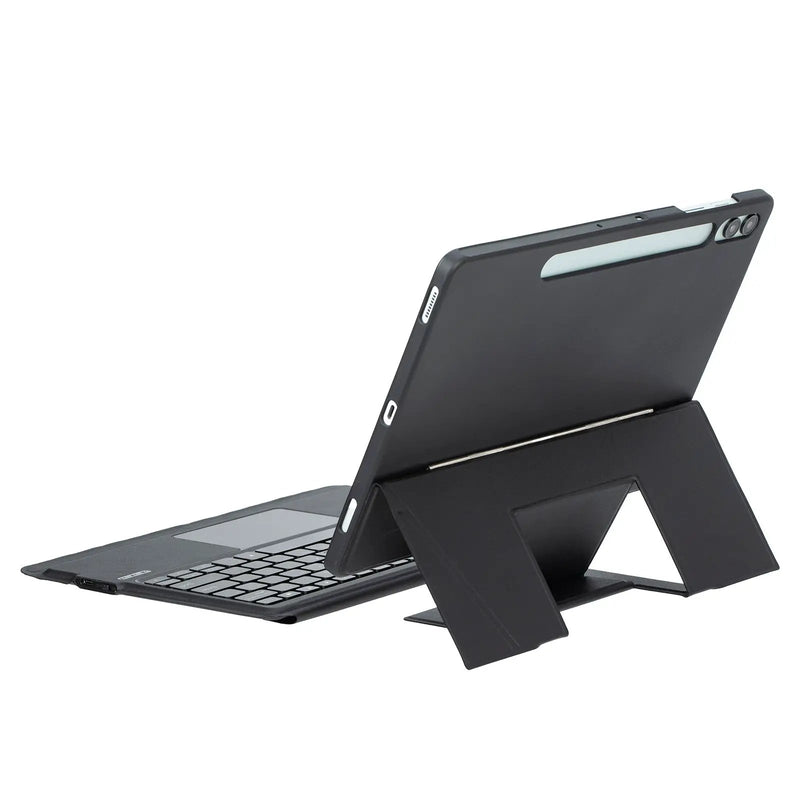 HY-810B Combo Keyboard Case With Backlight for Samsung Tab S10 Plus Black by salelink.co.nz