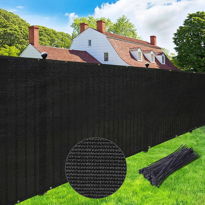 180GSM Privacy Fence Screen Black-1Mx5M by salelink.co.nz