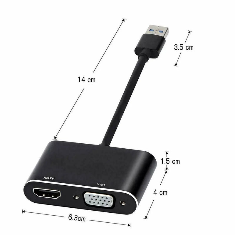 USB 3.0 to HDMI VGA 1080P Adapter by salelink.co.nz