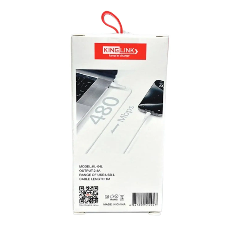 Kinglink 1m 20w USB-A to Lightning Cable KL04L by 9eight5