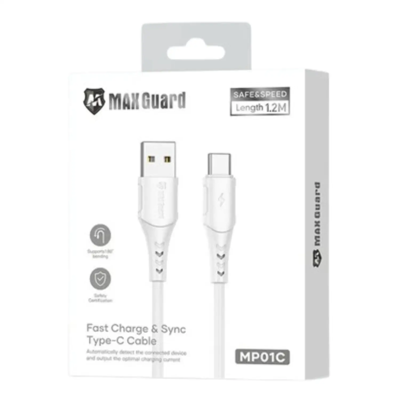 Maxguard 1.2m USB-A to C Cable MP01C by 9eight5