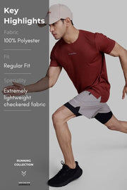 Checks Running T-shirt Salsa by Fuaark Nz