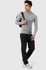 Compression Fullsleeves T-shirt Sea Grey by Fuaark Nz