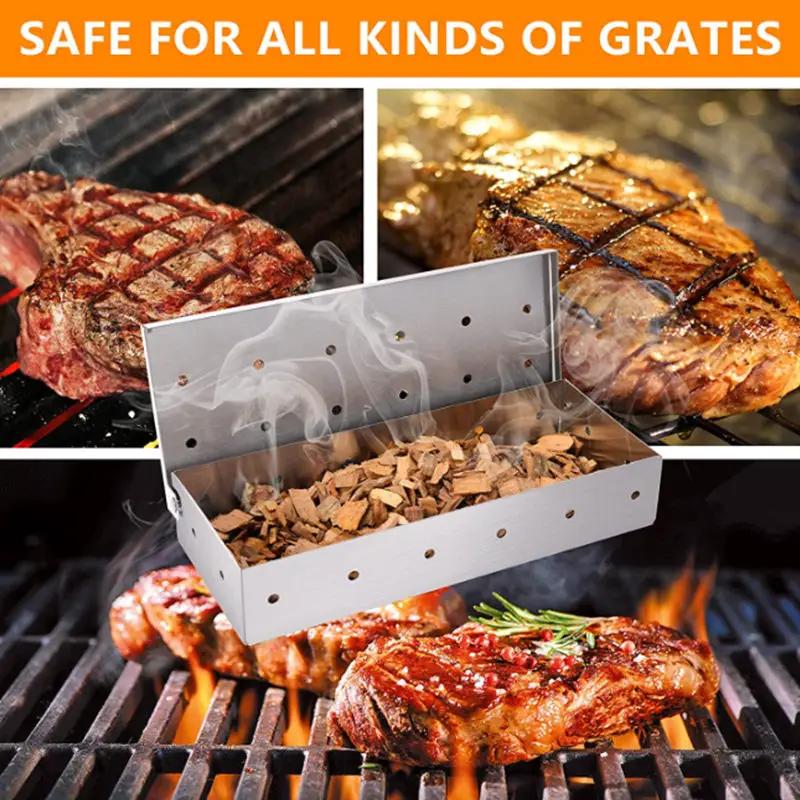 g8buynz g8buynz Smoker Box for BBQ Grill Wood Chips -  Stainless Steel Smoker Box for BBQ Grill Wood Chips -  Stainless Steel