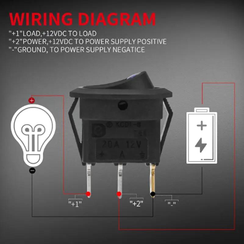 g8buynz g8buynz 4 pcs Round Rocker Switch Shell 12V Lighted 3 Pin with Blue LED 12 Volt Rocker 4 pcs Round Rocker Switch Shell 12V Lighted 3 Pin with Blue LED 12 Volt Rocker