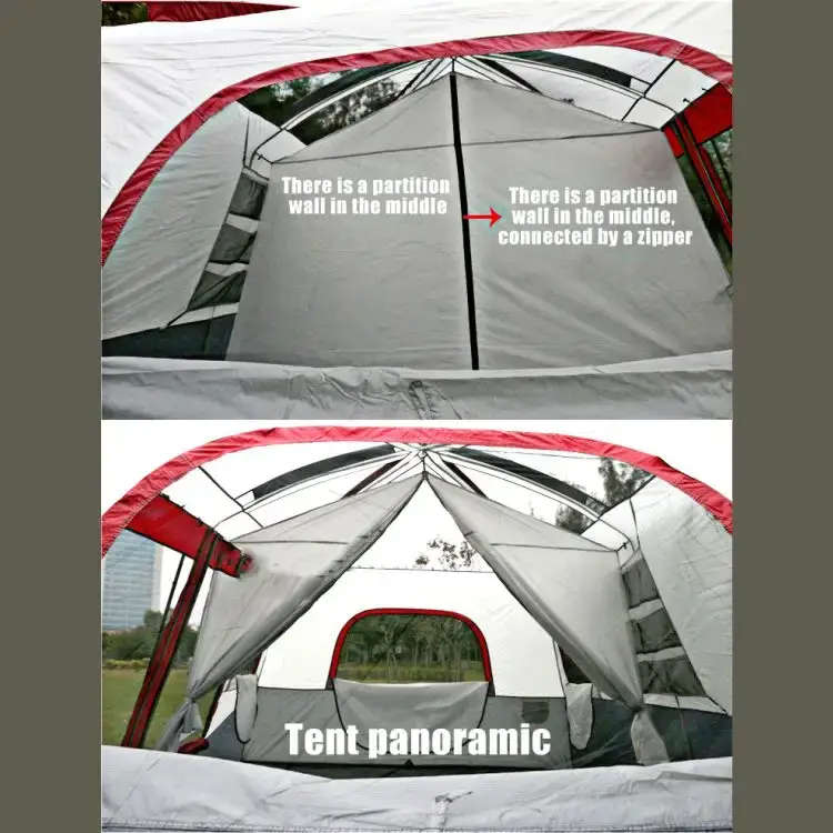 Camping Tent 420x305x210cm - Blue/Grey/White by salelink.co.nz