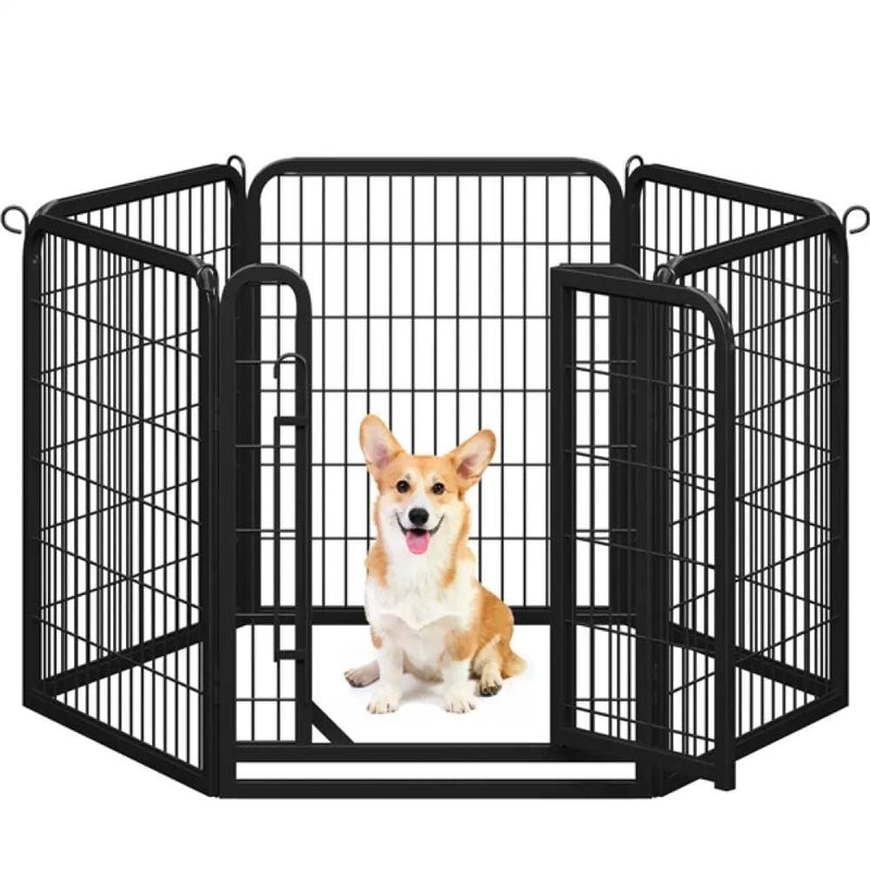 6 Panels Heavy Duty Dog Pen by Yaheetech