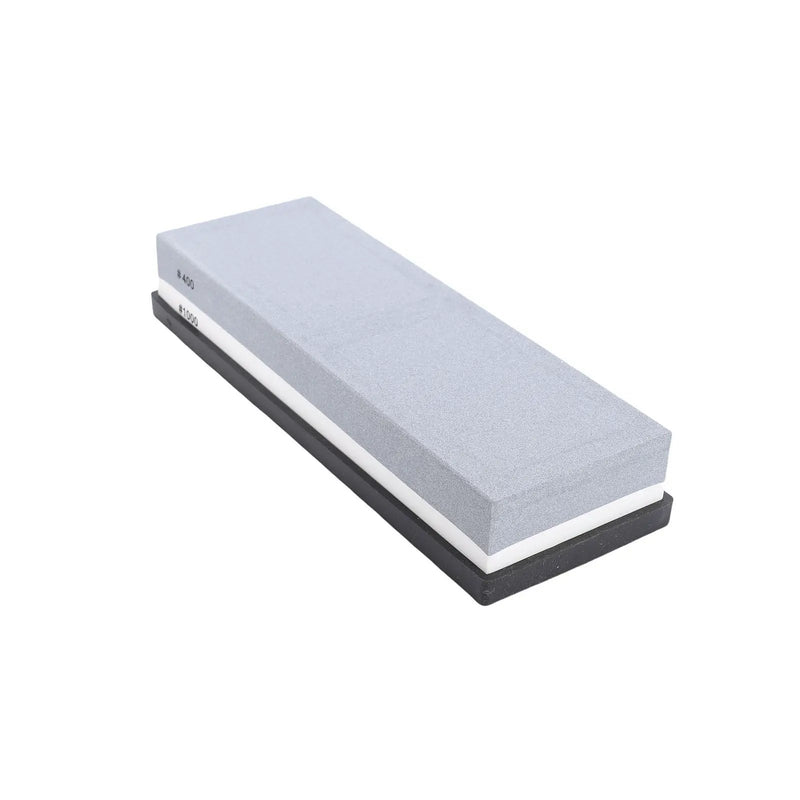 Sharpening Stone 400 1000 Grit Dual Sided Whetstone With Anti Slip Base White Corundum For Kitchen Grey And White by China Dropship