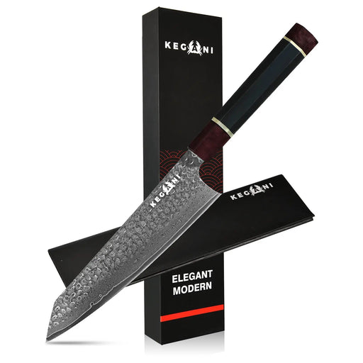 Kegani Kiritsuke Knife - 8 Inch Professional Japanese Chef's Knife 67 Layers Japanese VG-10 Damascus Steel Ultra-Sharp Kitchen Knives Gyuto Knife - Ergonomic Handle, Gift Box - Kiritsuke Knife by China Dropship