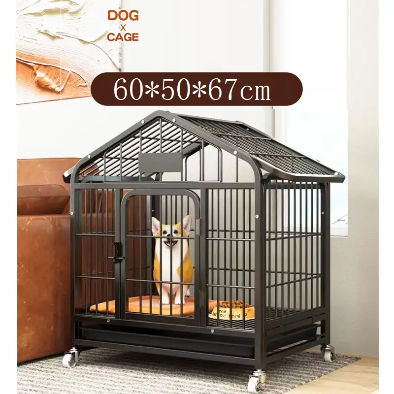 60cm Medium Dog Crate Dog Kennel Dog Kennel Heavy Duty Metal Tube by dealonline.co.nz
