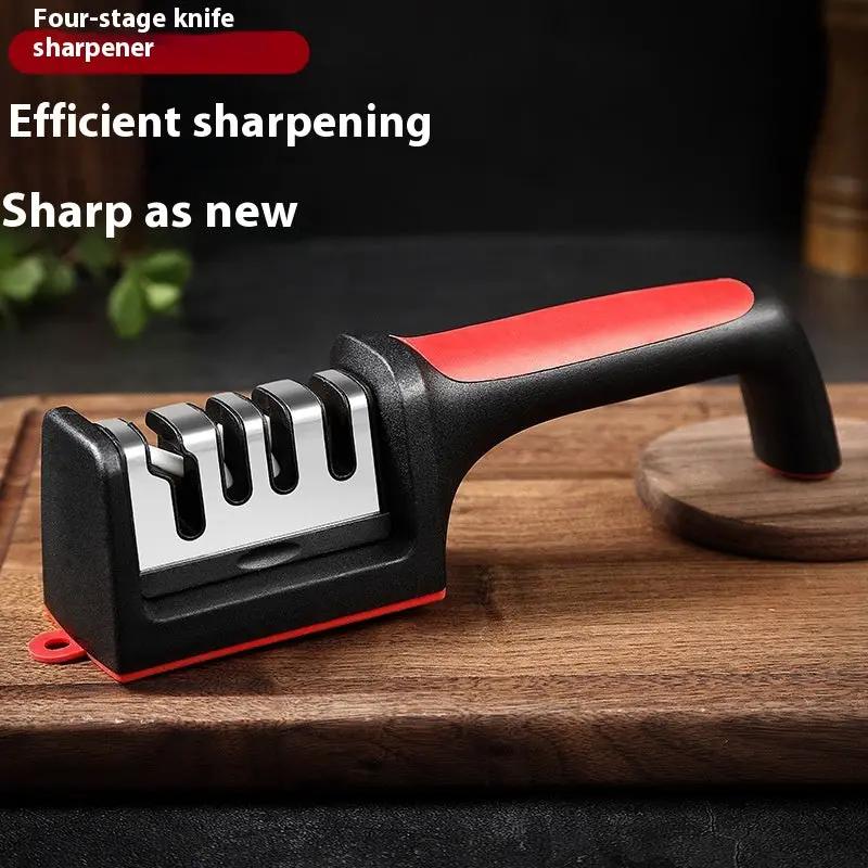 Multi-functional Creative Three-segment Four-part Form Fast Fabulous Sharpening Product Black And Red Three Sections by China Dropship