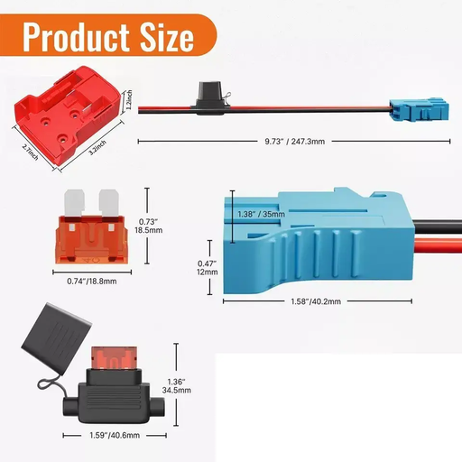 Power Wheels Adapter for Milwaukee 18V Battery to DIY Ride On Car Toys Connector by salelink.co.nz