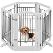 6-Panel Pet Puppy Safety Fence with 3 Support Feet by Yaheetech