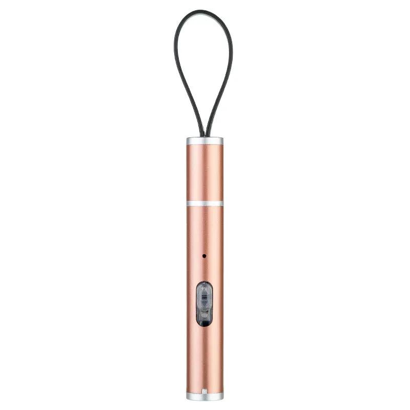 USB Direct-Charge Stainless Steel Mini Charging Flashlight - USB Direct-Charge Stainless Steel Mini Charging Flashlight Rose Gold by China Dropship