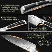 6.5 Inch Kitchen Cutlery Japanese Knife Damascus Steel Meat Cleaver - 6.5Inch by China Dropship