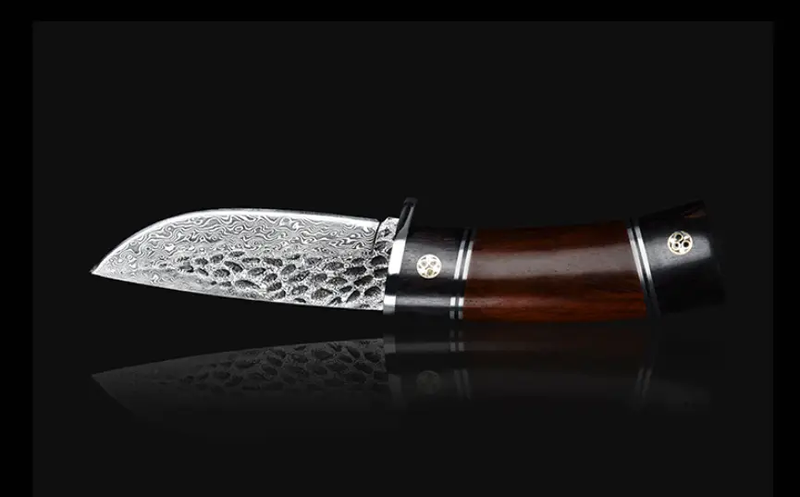 Damascus Steel Tactical Knife with High Hardness by Mead's Supply & Equipment Outfitters limited