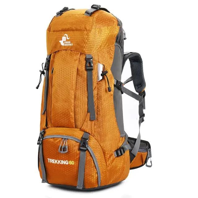 Mead's Supply & Equipment Outfitters limited Backpacks & Hiking Bags 60L Hiking Backpack with Rain Cover — Lightweight Nylon Trekking Pack 60L Hiking Backpack with Rain Cover — Lightweight Nylon Trekking Pack