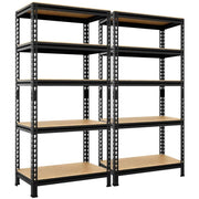 2pcs 5-Tier Utility Shelves Adjustable Metal Shelving Units by Yaheetech