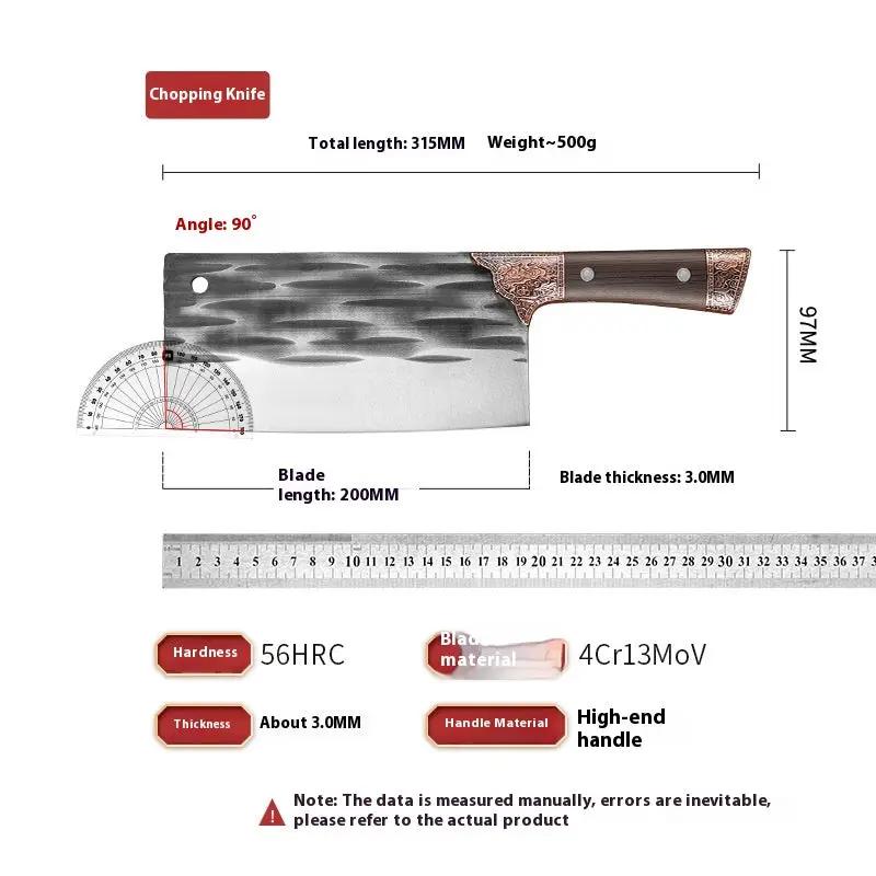 Bone Cutting Knife Kitchen Knife Household Sharp Slicing Knife A28 Grain Chopper Knife Black by China Dropship