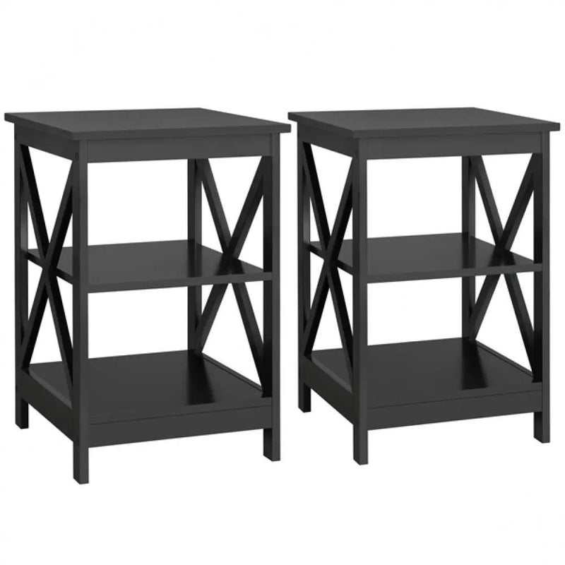 1 Pair Side Table End Table Coffee Table by Yaheetech