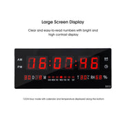 36CM Large LED Wall Desk Clock With Calendar Temperature by salelink.co.nz