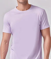 Solid Casual Short-Sleeve Crewneck T-Shirt by Mead's Supply & Equipment Outfitters limited