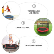 6 Piece Trampoline Foot Pads for Trampoline Legs by Habicare