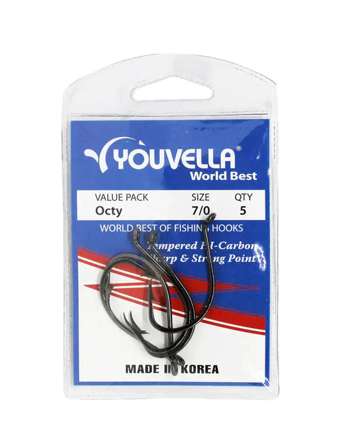 Youvella Octy Hooks 7/0 (5 per pack) by NZ Diver