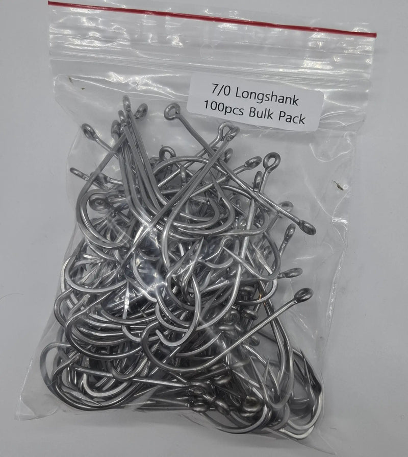 Meanfish Longshank Hooks 7/0 Bulk pack of 100 by NZ Diver