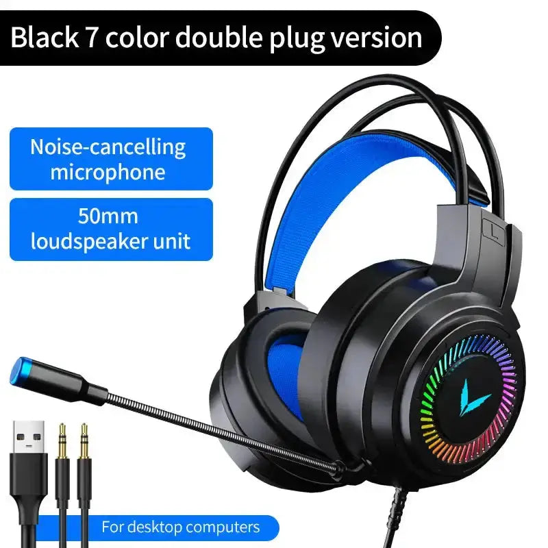 7.1 Gaming Headset with Mic & LED (3 coours available) by Habicare