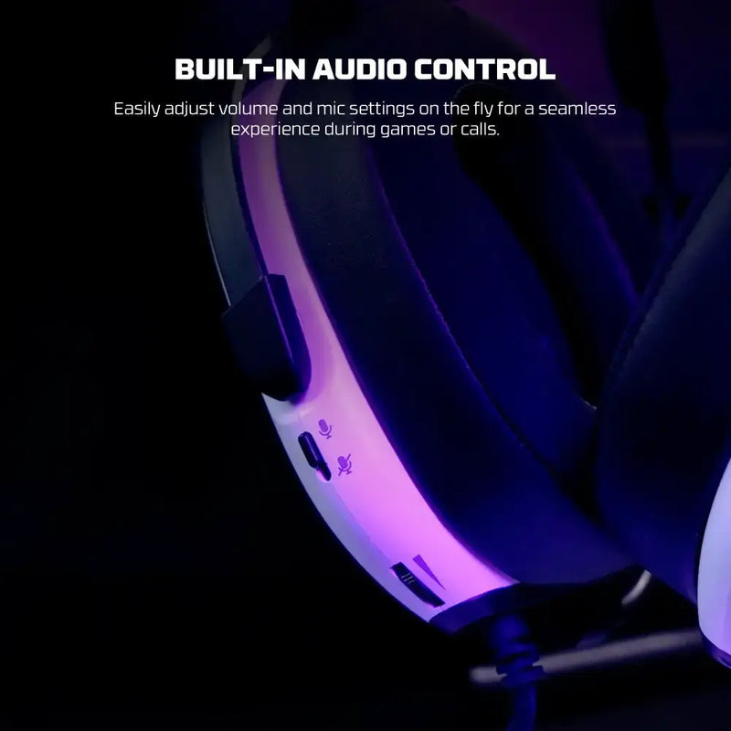 7.1 Wired Gaming Headset 40mm with Mic (available in Black & White) by Habicare
