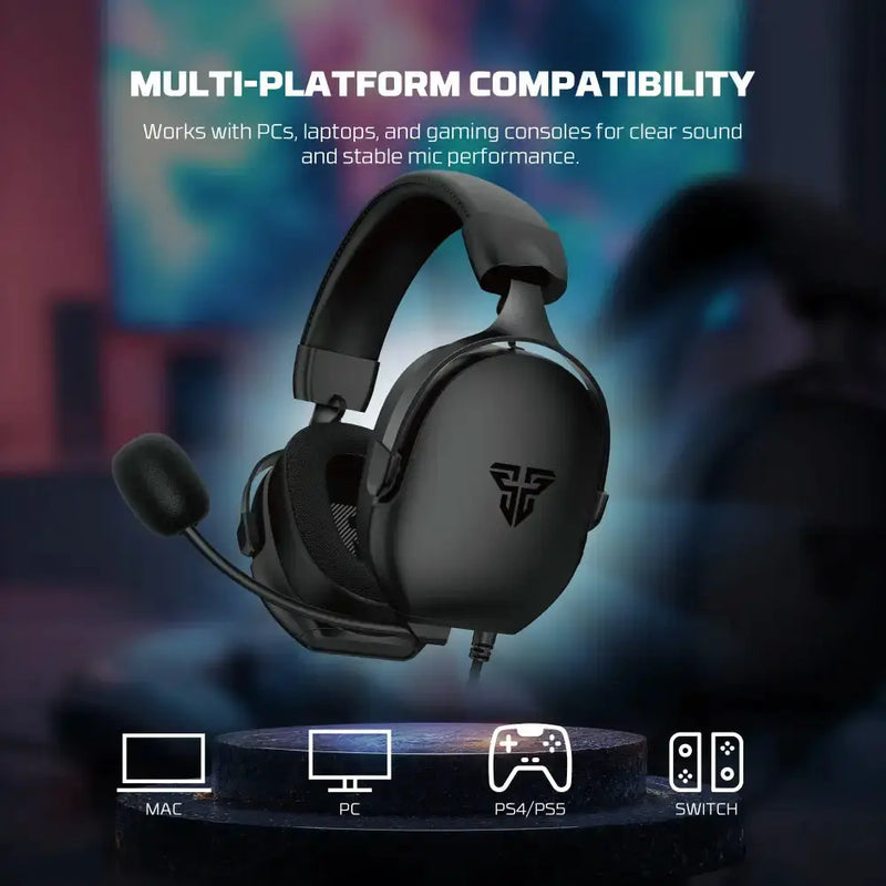 7.1 Wired Gaming Headset 40mm with Mic (available in Black & White) by Habicare