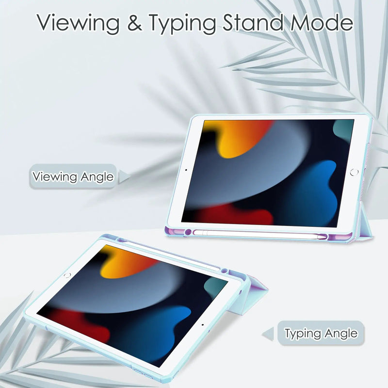 iPad 10.2 Case Cover Clear Back Pencil Holder Slot by salelink.co.nz