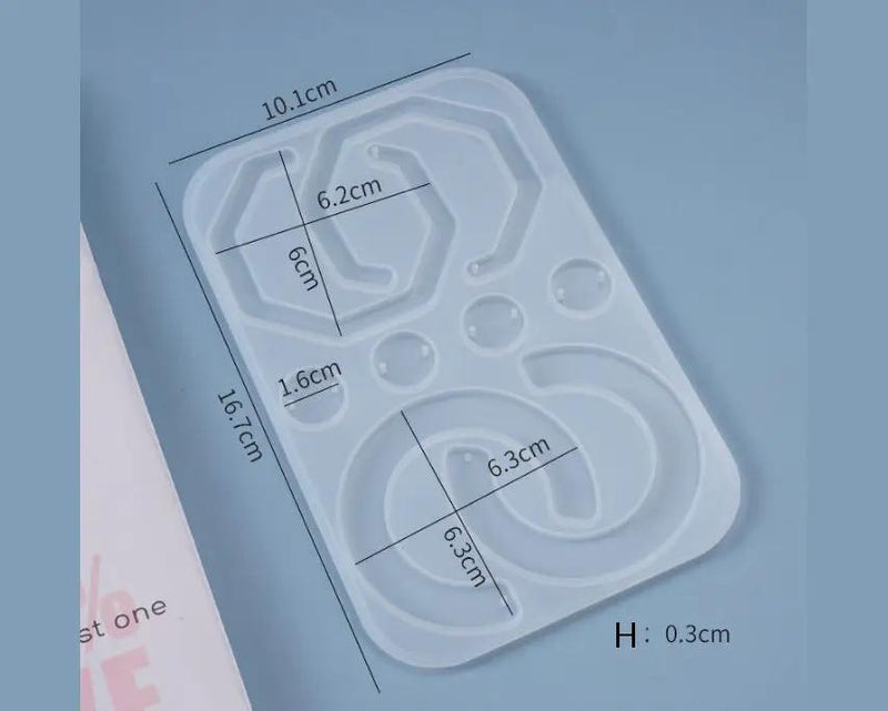 DIY Silicone Resin Moulds Earrings Pendant Epoxy Casting Moulds - 07 by Resin Art NZ