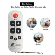 Big Button Simple TV Remote Universal Large Button Remote Control for Seniors by Eldertech