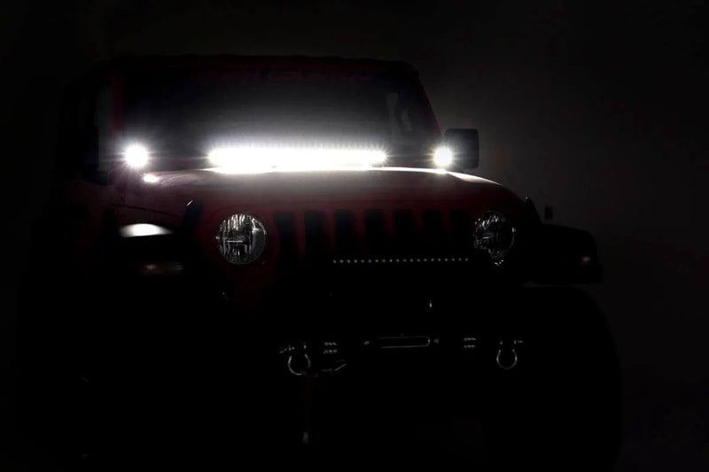 LED Ditch Light Kit Hinge Mount Jeep Gladiator JT/Wrangler JL (18-26) by Magwarehouse.com