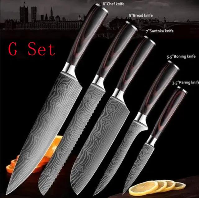 Chef Knives Kitchen Knives Cleaver Slicing Knives G Set by China Dropship