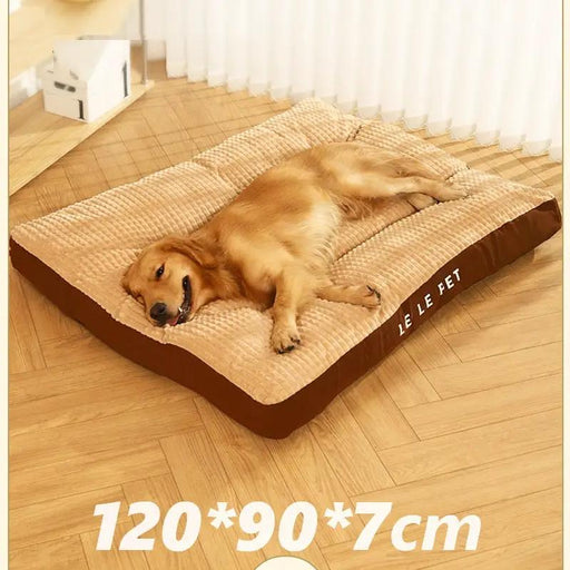 Dog Bed Pet Mattress Warm Thick Washable 120CM - XL BROWN by dealonline.co.nz