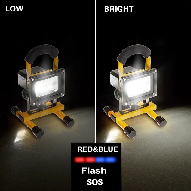 Rechargeable Portable LED Work Light with Stand,24LEDs,30W, Waterproof by dealonline.co.nz