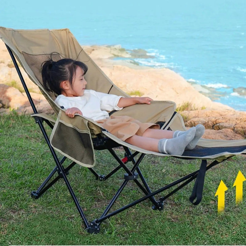 URBAN WAVE Breathable Mesh Reclining Camp Chair with Footrest YQ13510 by ECOTREK
